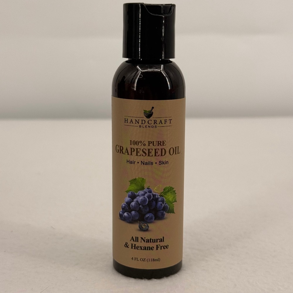 Handcraft Blends 100% Pure Grapeseed Oil 4 fl oz Natural Hexane Free Hair Skin